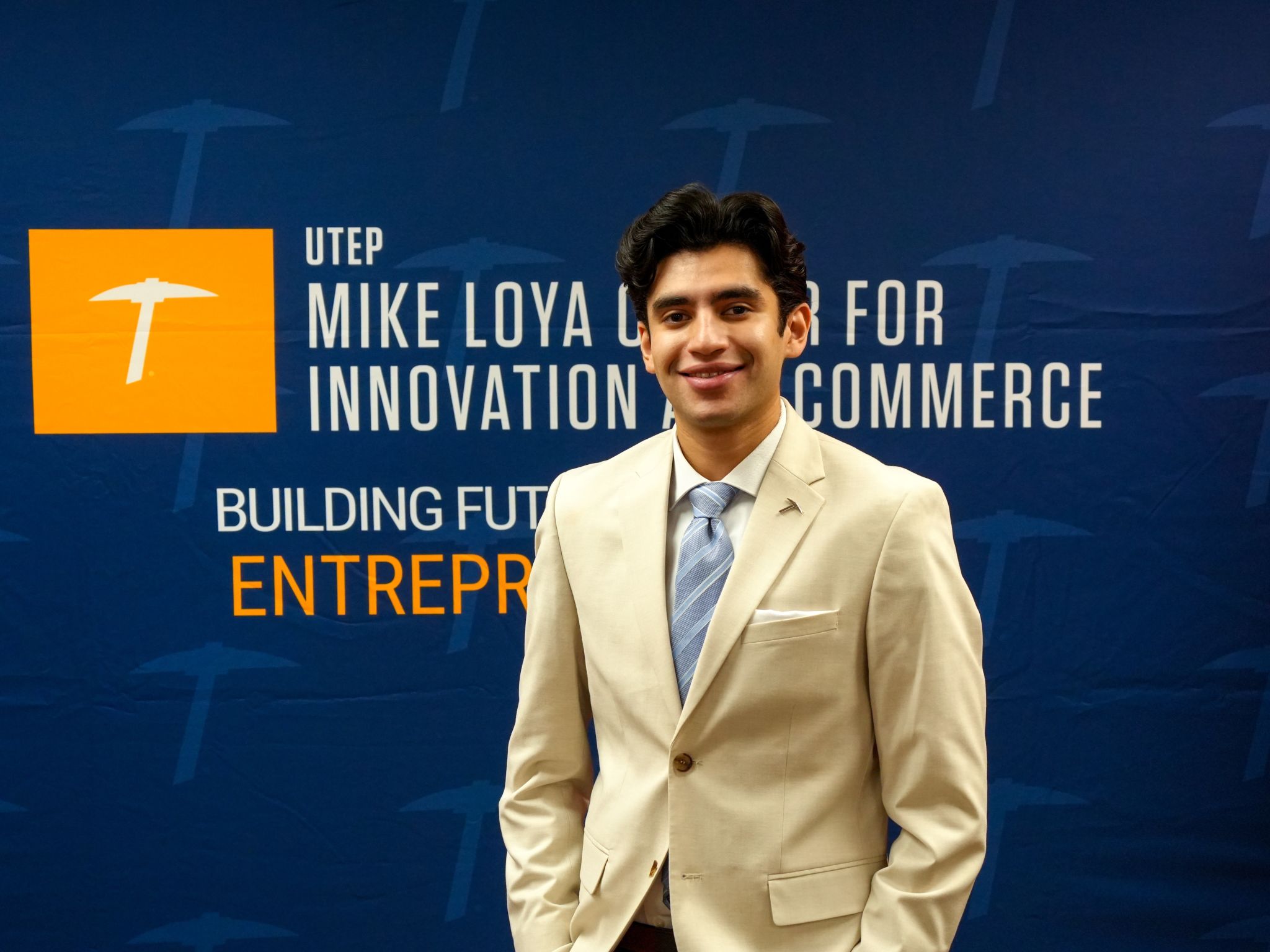Cristian Ambriz at the Mike Loya Center for Innovation and Commerce